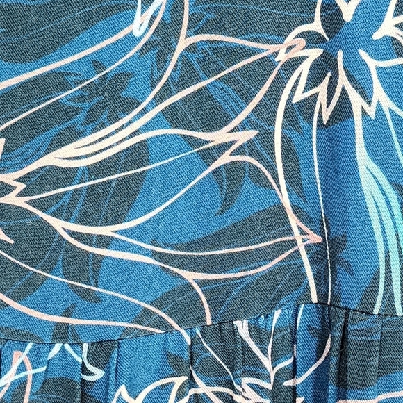 Karakorum Women's Blue Floral Button-Front Mini Dress - M - Picture 4 of 7